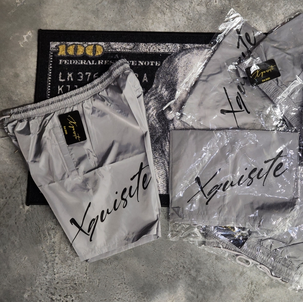 Xquisite "Cursive 23" Silver shorts
